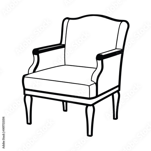 black leather armchair