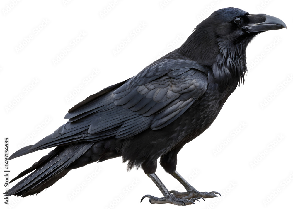 Fototapeta premium Raven on white background