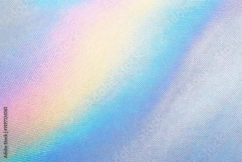Abstract Pastel Rainbow Gradient on Textured Fabric Background