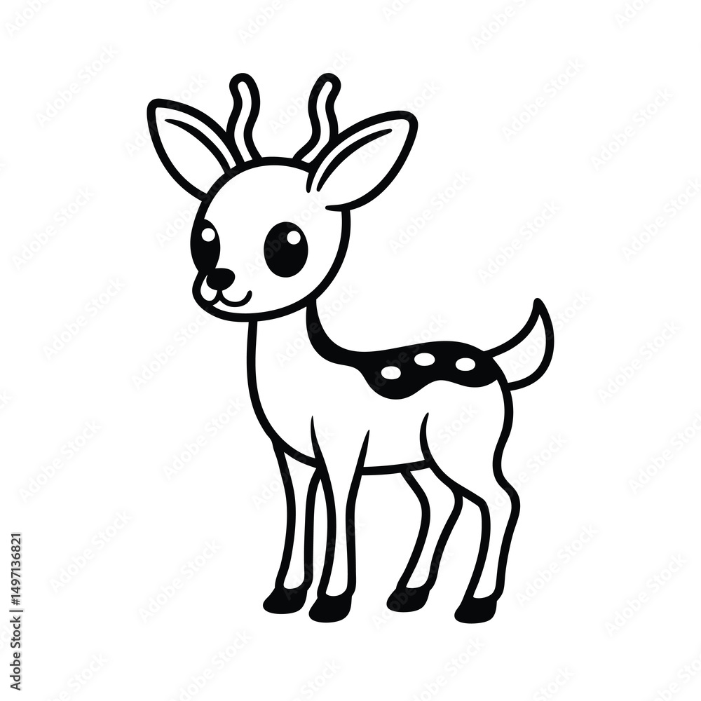 Fototapeta premium deer with a christmas