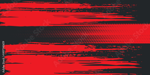 Background, contrast red and black color abstract template for business design. Technology style. You can use it for advertising, sports posters, templates, business presentations. Vector illustration