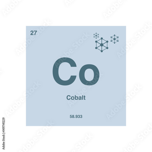 cobalt periodic vector isolated on transparent background