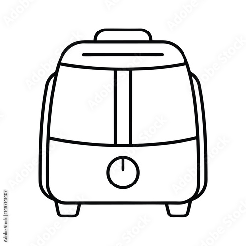 flat design air fryer vector 