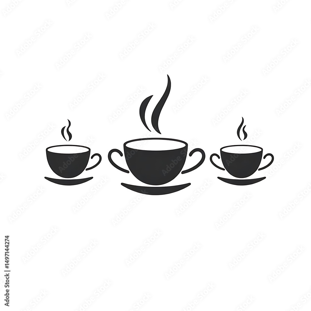 Fototapeta premium Black and White Tea Cup