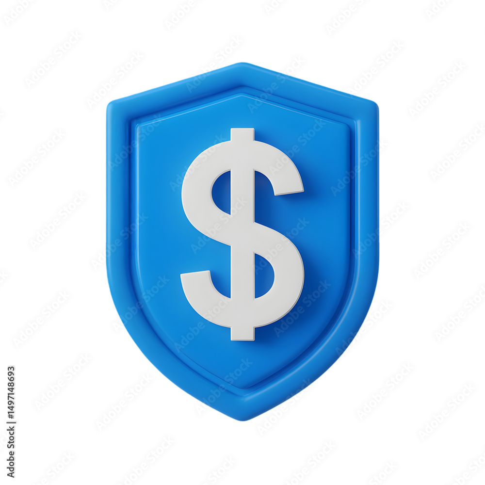 Secure your finances blue shield dollar sign icon Secure your finances blue shield dollar sign icon