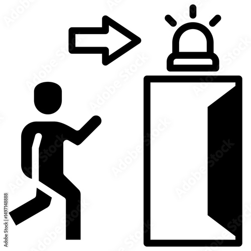 Emergency Exit Icon