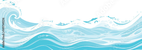 Elegant hand-painted sea-inspired texture in soft blue and green watercolor tones. Perfect for minimalist and natural-themed creative projects.

