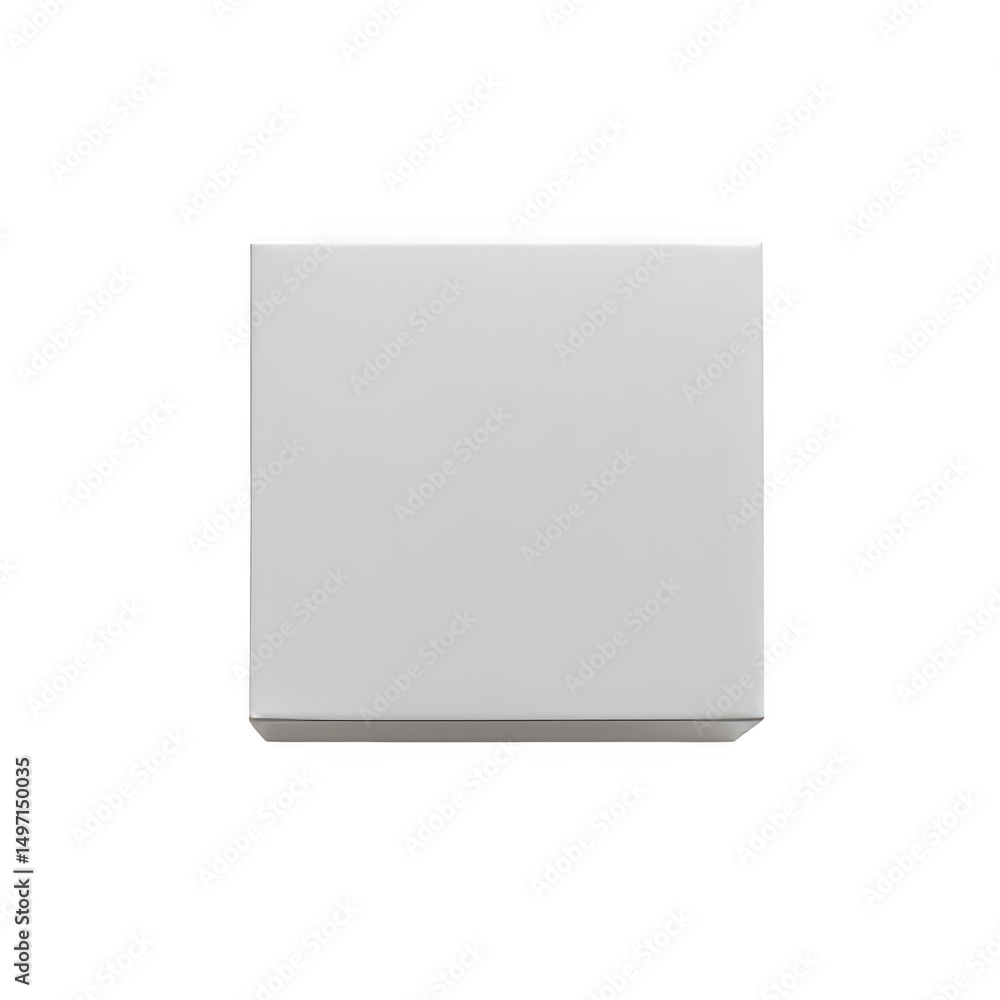 Blank white square box packaging isolated on transparent background Blank white square box packaging isolated on transparent background