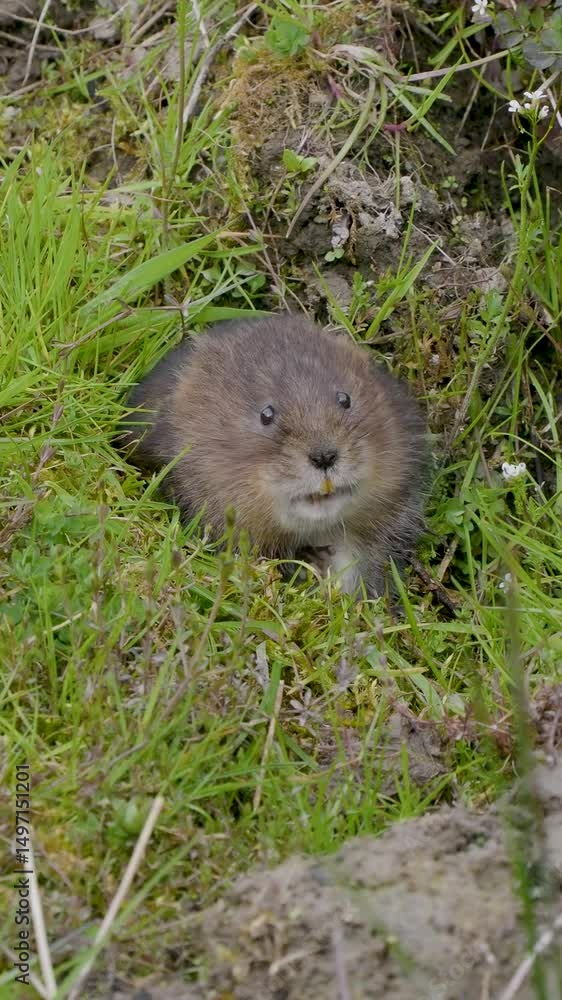 Vertical Video of a Water Vole Feeding Vertical Video of a Water Vole Feeding