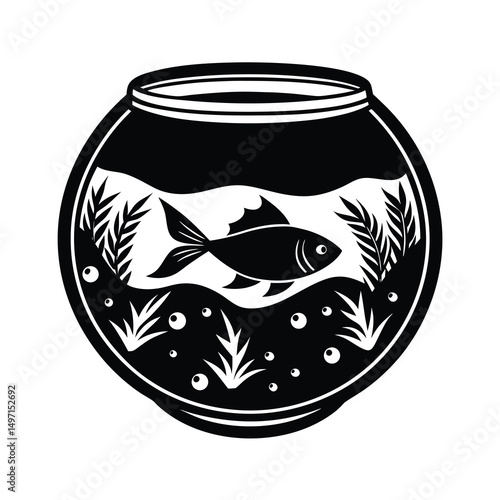 aquarium with goldfish