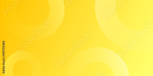 Abstract yellow modern background with circle elements.