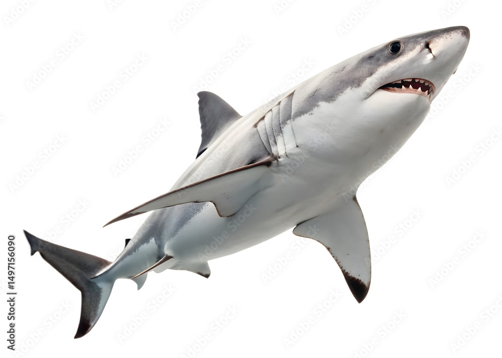 Obraz premium Shark isolated on white background