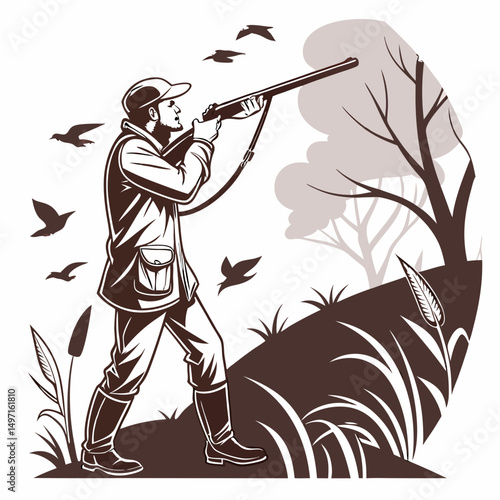 vector illustration of a golf player