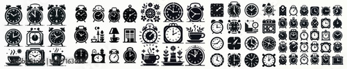 Free Download Vector silhouette of clock - GFXLoad