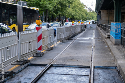 Road construction work