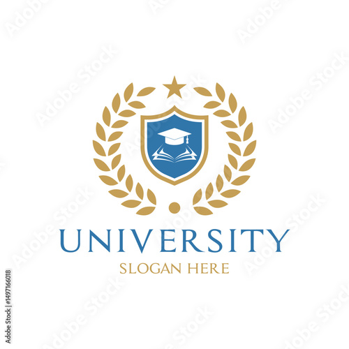 Free Download university logo design concept creative idea - GFXLoad