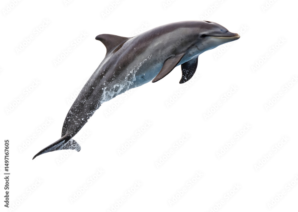 Fototapeta premium Dolphin isolated over white background