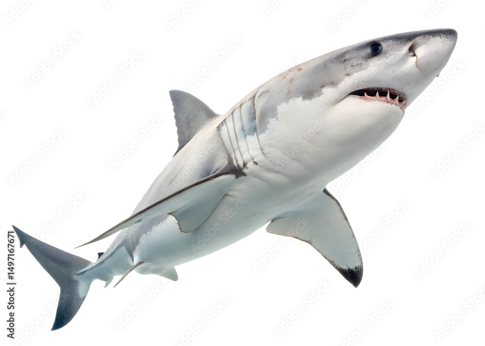 Obraz premium Shark isolated on white background