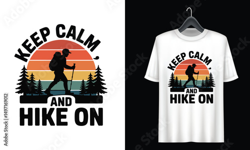 Hiking t-shirt Vector best hiking t shirt design