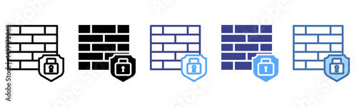 Firewall icon sheet multi style collection
