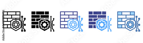 Firewall Configuration icon sheet multi style collection