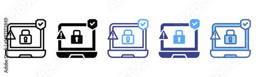 Ransomware Protection icon sheet multi style collection