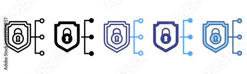 Security Architecture icon sheet multi style collection