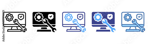 System Hardening icon sheet multi style collection