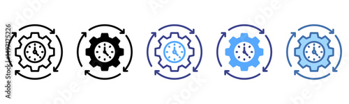 Business Continuity icon sheet multi style collection