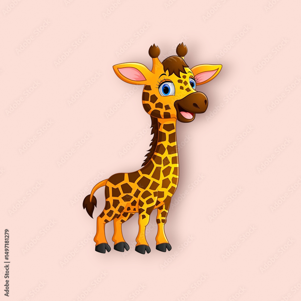 Obraz premium giraffe cartoon illustration
