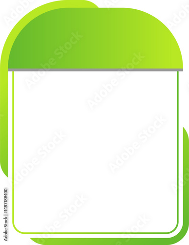 Infographic Data Boxes with Rounded Gradient Frames