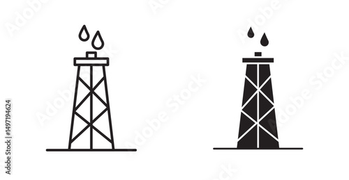 Shale gas rig icon