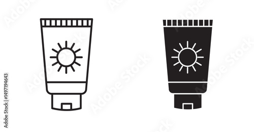 Suntan cream icon