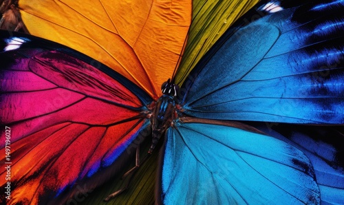 Abstrakte Schmetterlingsflügel, Farbenfrohe Insektentextur