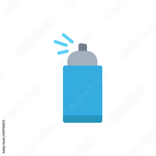 Stylized Aerosol Can Illustration Spraying with a Transparent Backdrop Design