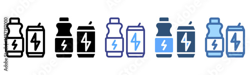 Energy Drink icon sheet multi style collection