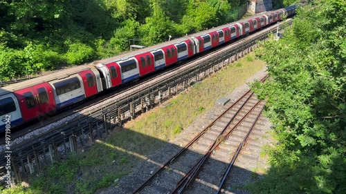 Iconic London commuter train