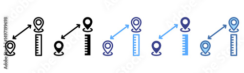 Measurement icon sheet multi style collection