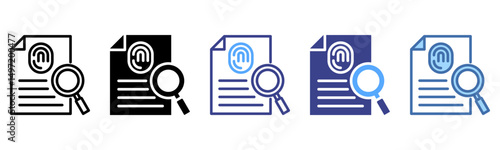 Evidence icon sheet multi style collection