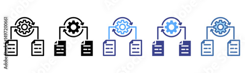 Methodology icon sheet multi style collection
