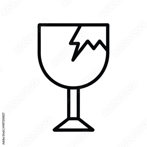 Glass of Wine on White Background – Elegant Drink and Celebration Vector Illustration