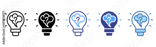 Curiosity icon sheet multi style collection