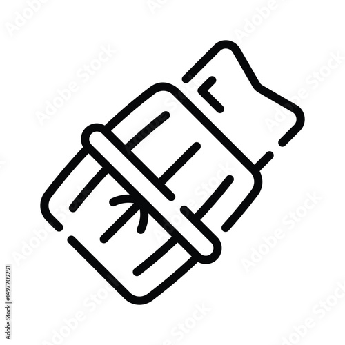 Grab this outline icon of traditional tamale wrap