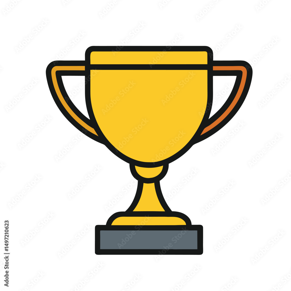 Gold Cup Isolated on White Background – Prestigious Award and Achievement Trophy Vector Gold Cup Isolated on White Background – Prestigious Award and Achievement Trophy Vector
