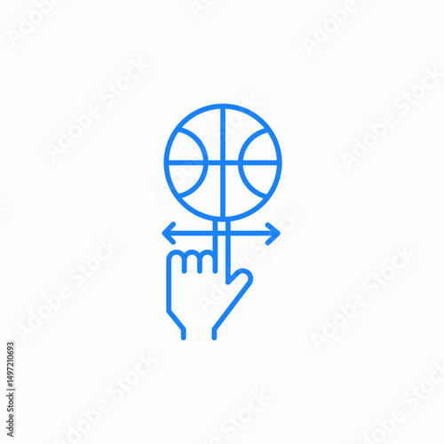 finger roll icon sign vector