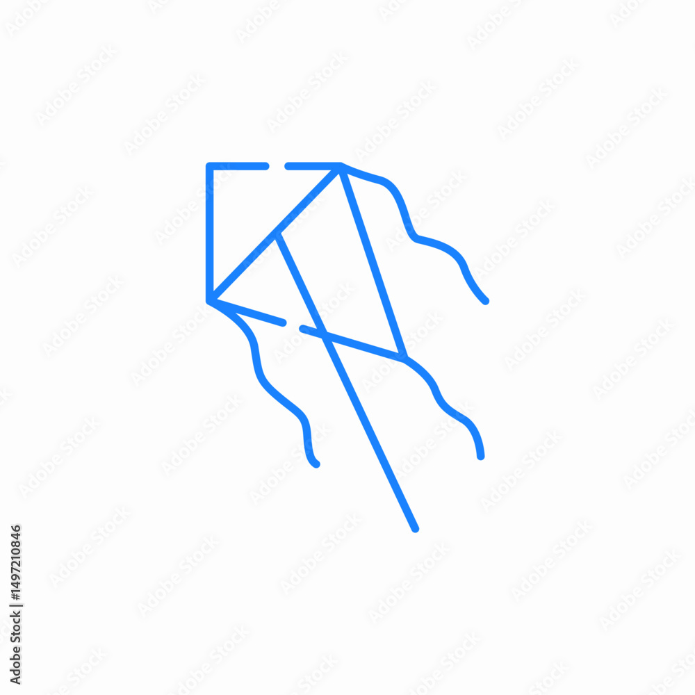 Fototapeta premium flying kite icon sign vector