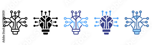 Technology icon sheet multi style collection