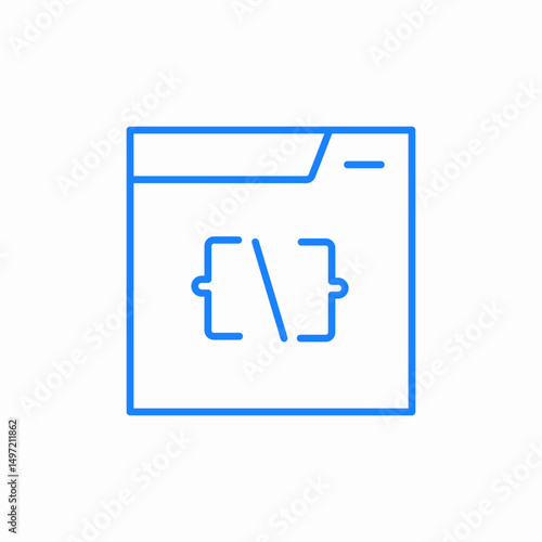html code icon sign vector