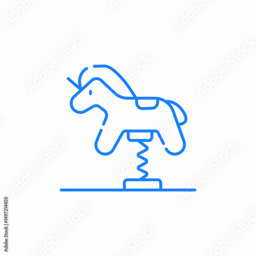 pony rider icon sign vector