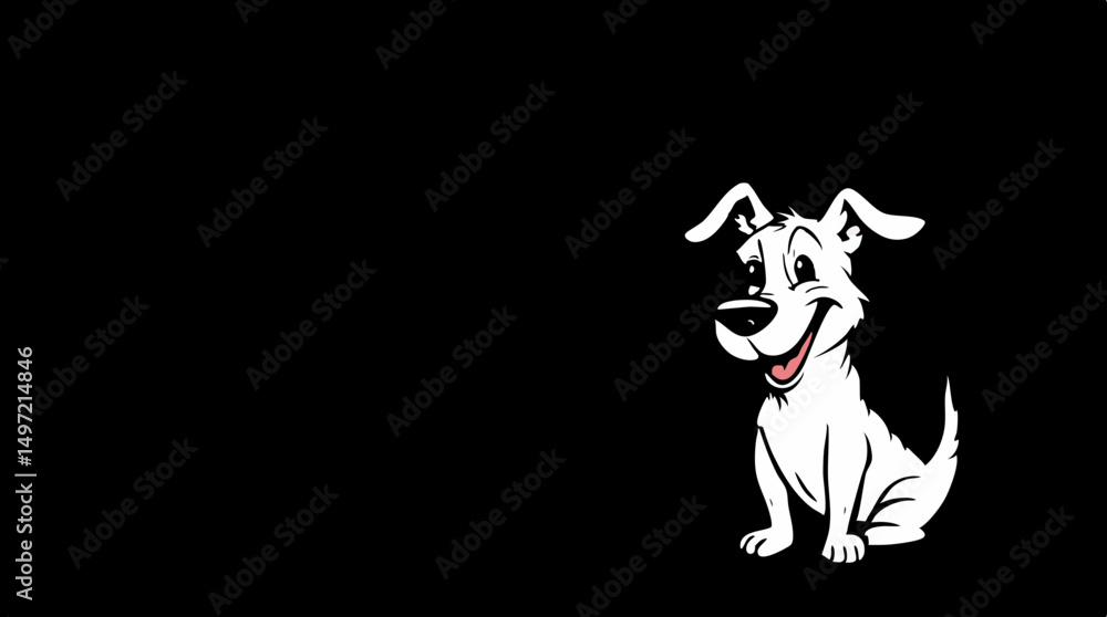 Obraz premium Playful Cartoon Puppies – Cute & Expressive Dog Characters